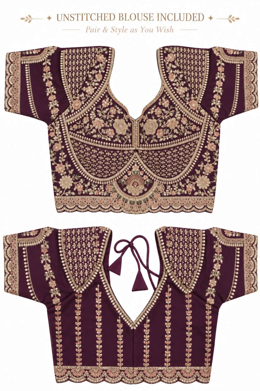 Blouse Infographic - Unstitched Included