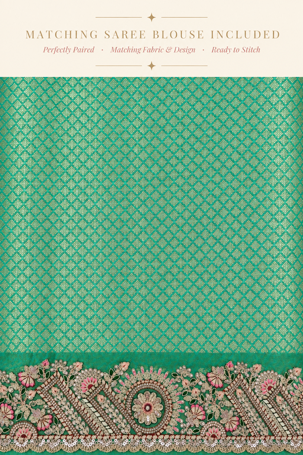 Matching Saree Blouse Included - Cropped Infographic