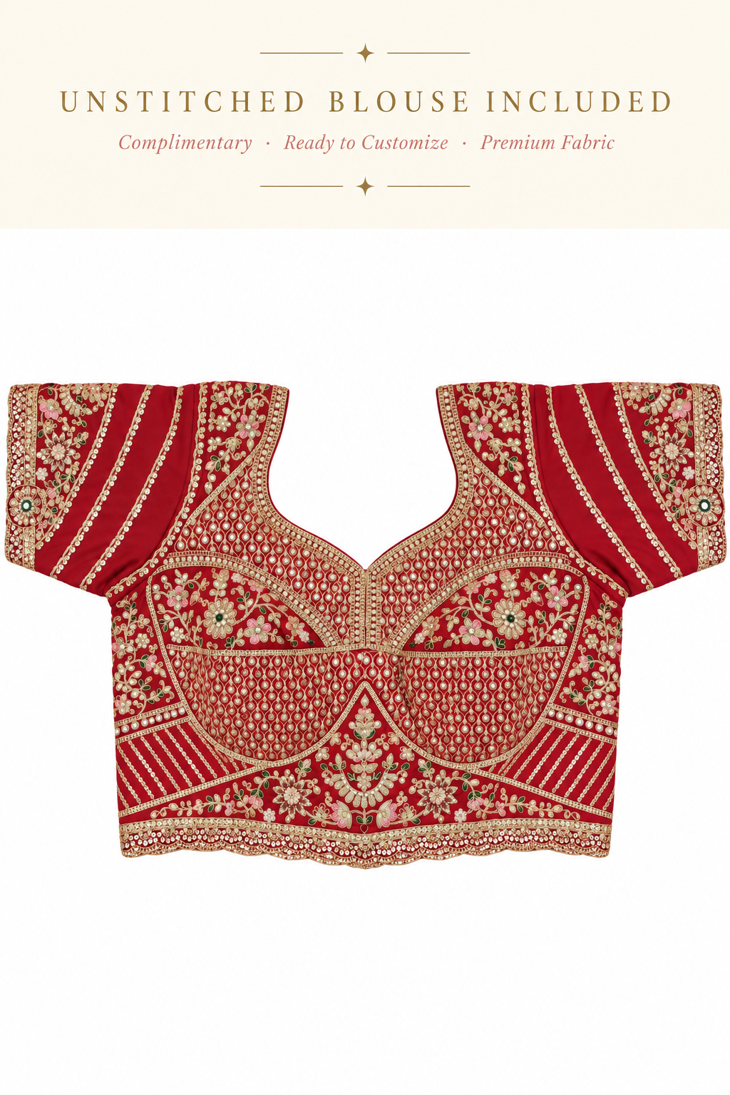 Unstitched Blouse Infographic - Exact Image Preserved